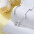 thumbnail image 3 of THOYAS 925 Sterling Silver Dainty Butterfly Pendant Necklace,Cubic Zirconia Butterfly Necklace 18''+2'' Adjustable Chain Trendy Jewelry for Women, 3 of 3