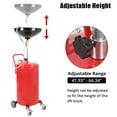 thumbnail image 5 of Portable Waste Oil Drainer, Height Adjustable Pneumatic Industrial Fluid Drain Tank with Wheels, Oil Pan Funnel for Changing Car and Truck Oil, 5 of 7