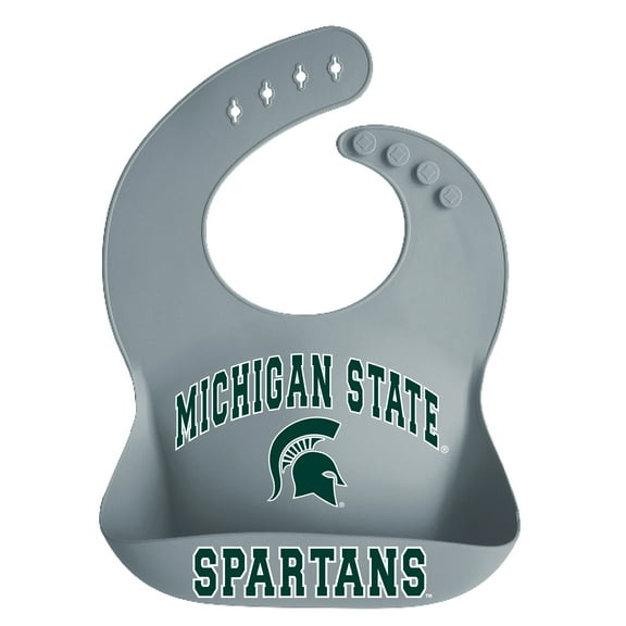 Infant Garb Michigan State Spartans Silicone Crumb Catcher Bib