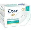 Dove Sensitive Skin Unscented Hypo-Allergenic Beauty Bar 4 Oz, 2 Ea (Pack Of 4)