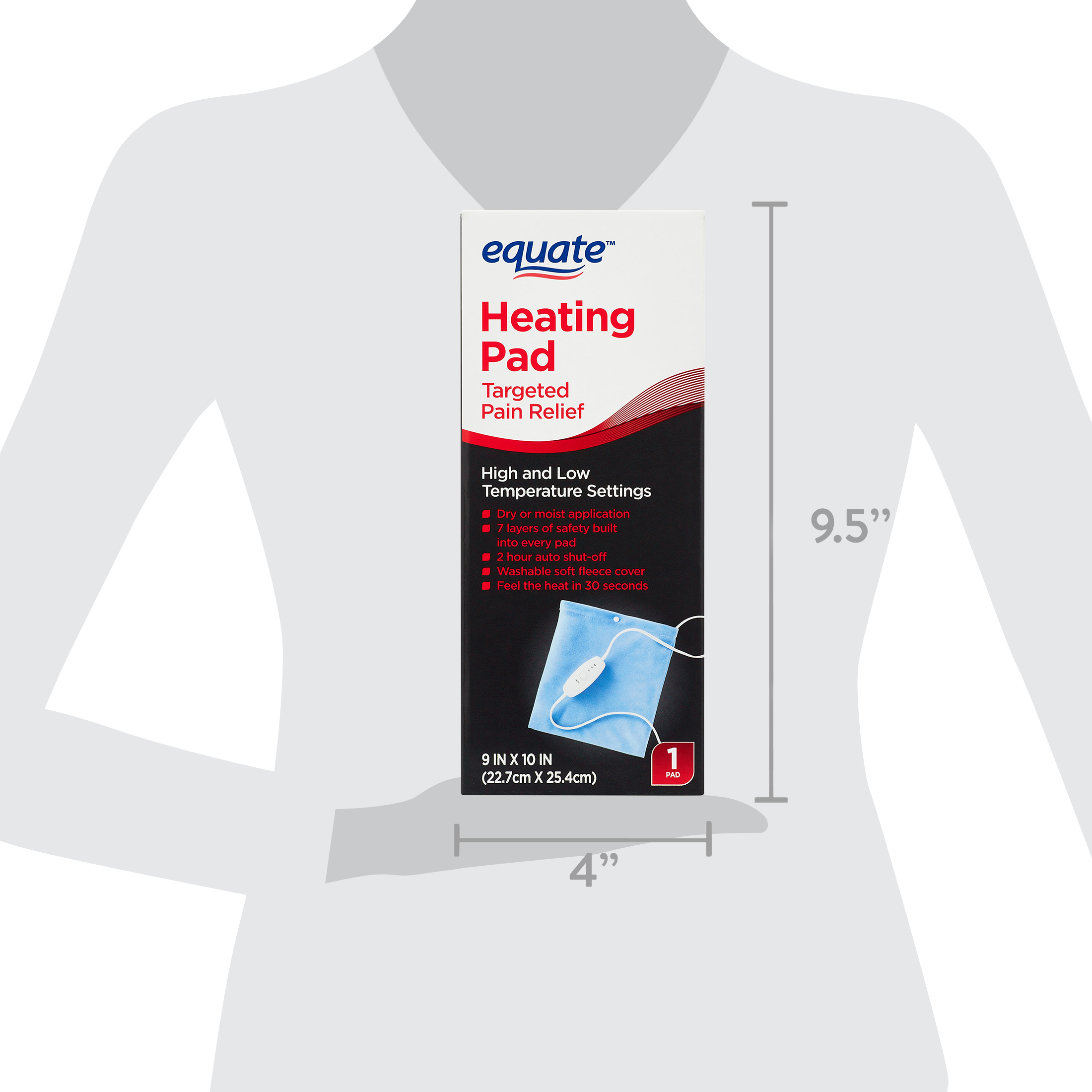 Equate Heating Pad 9" x 10" photo 4