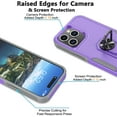 thumbnail image 5 of iPhone 15 Pro Case, 2 in 1 Phone Case for iPhone 15 Pro 6.1", Takfox Rubber & Rugged Shockproof Protection Heavy Duty with Ring Stand Kickstand Cover,Purple, 5 of 12