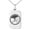 Silver, variant on Stainless Steel Yin Yang Ginkgo Leaves Kamon Crest Engraved Small Rectangle Dog Tag Charm Pendant Necklace