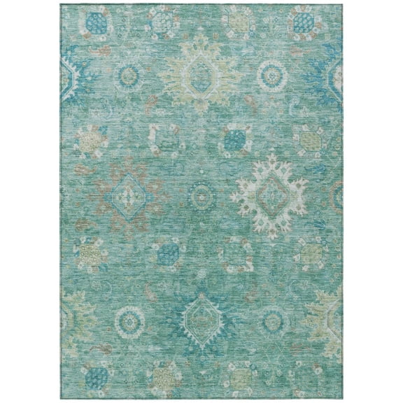 Dalyn Rugs Machine Washable Indoor/Outdoor Chantille Teal 2'6" x 3'10" Rug
