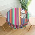 thumbnail image 2 of Mexican Tablecloth Serape Table Cover Washable Tabletop for Kitchen Dinning Decoration Round 60inch, 2 of 5