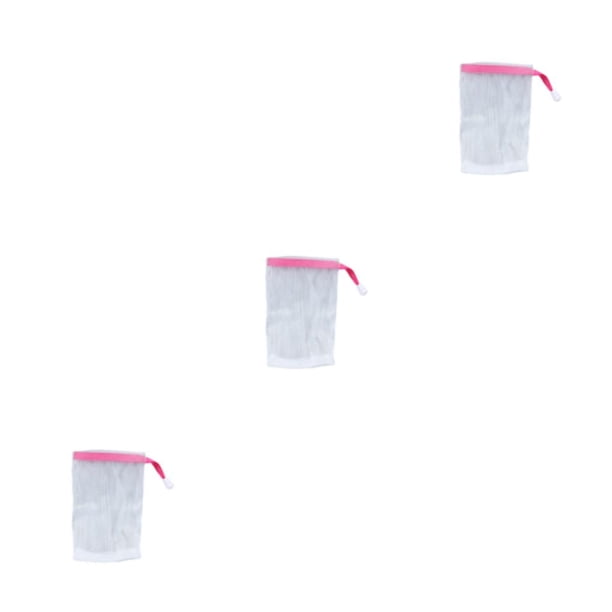 Yuarrent Gel de ducha Bolsas de jabón Limpiador facial Malla Baño Piel Burbuja Red Espuma hecha a mano Cordón Suministros para el hogar Rojo Type1 NO1