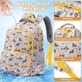 thumbnail image 4 of 3Pcs Cute Kawaii Backpack Set, Waterproof Backpack with Lunch Box & Pencil Case, Blue Dinosaur, 4 of 9
