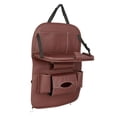 thumbnail image 3 of Organizador de asiento trasero con soporte para tableta, bolsillos de almacenamiento Organizador de almacenamiento de cuero PU con Café Sunnimix Organizador del asiento trasero del coche, 3 of 8