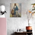 thumbnail image 3 of Cathedral Wall Decor Jesus Lion Lamb Variation Religious Wall Decor Canvas Wall Art For Bedroom Decor 16Wx20H, 3 of 5