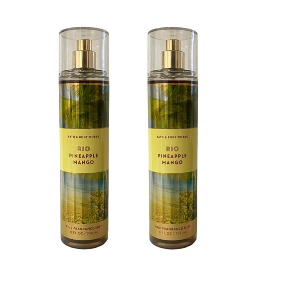 Bath & Body Works Rio Pineapple Mango Fine Fragrance Mist 2 Pack 8 fl oz