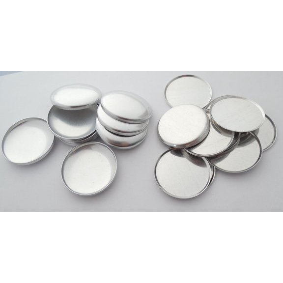 50 Self Cover Buttons with Flat Backs Size 60