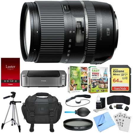 Tamron 16-300mm f/3.5-6.3 Di II VC PZD MACRO Lens for Nikon Dual Mail Includes Bonus Canon PIXMA PRO-100 Professional Inkjet Photo Printer, and More