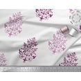thumbnail image 3 of Soimoi Japan Crepe Satin Fabric Leaves & Floral Block Print Fabric by The Yard 42 Inch Wide, 3 of 3