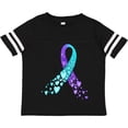 thumbnail image 3 of Inktastic Suicide Prevention Ribbon with Blue and Purple Hearts Boys or Girls Toddler T-Shirt, 3 of 5