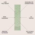 thumbnail image 2 of JONATHAN Y SANTA MONICA 2 x 8 Runner Rug, Trebol Moroccan Trellis Textured Weave - Cream/Green, SMB109I-28, 2 of 4