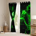 thumbnail image 4 of Castle Fairy Teens Green Gamepads Curtains Pack of 2 (42x84 Each),Futuristic Cubes Curtains Blackout,Galaxy Universe Bedroom Curtains,Lightweight Room Decor, 4 of 6