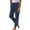 Blue, variant on Yoga Pants Spring Leisure Elastic Solid Straight Tube Casual Button Womens Pants