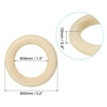 thumbnail image 2 of Unique Bargains 55mm Wooden Rings for Crafts, 15 Pack Natural Wood Rings Unfinished Wood Loop Circle, 2 of 8