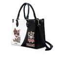 thumbnail image 4 of Jungle Curl Cat Bag, Personalized Leather Handbags For Women - Personalized Bag with Name - Tote Bags for Mom Grandma - Custom Gifts Ideas for Her, Gift for Cat Lover, Cat Mom, 4 of 7
