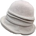 thumbnail image 4 of CoCopeaunts Bucket Hats for Women Wool Plaid Splicing Autumn Winter Warm Fisherman Hat Pleated Design Dome Small Brimmed Hat, 4 of 8