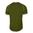thumbnail image 6 of FINALGANG Mens Solid Color Crew Neck Short Sleeve Contrast Stitch Raglan TShirt For Casual Daily Wear Weekend Gatherings Outdoor Casual Activities Green S, 6 of 7