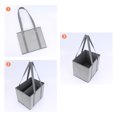thumbnail image 3 of Unique Bargains Fabric Storage Bin for Shelves Closet Gray 13*9.8*11, 3 of 6