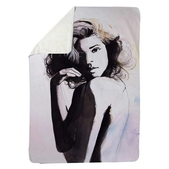 Begin Home Decor 5545-6080-FI33 60 x 80 in. Almost Nude-Sherpa Fleece Blanket