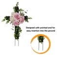 thumbnail image 5 of Mainstays 22 in Outdoor Rose Twig Cross Artificial Flower, Pink, 5 of 8