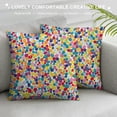 thumbnail image 3 of Shiartex  Fiesta Round Rainbow Colored Pattern Throw Pillow Cover,Decorative Square Accent Pillow Case&nbsp;Pillowcases for Couch Bed Car Living Room, 3 of 5