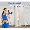 thumbnail image 3 of Kit de reparación de herrajes para puertas plegables, paquete de 2 piezas de repuesto para puertas corredizas de armario plegables, incluye soporte superior e inferior, pivote de 3/8", 3 of 5