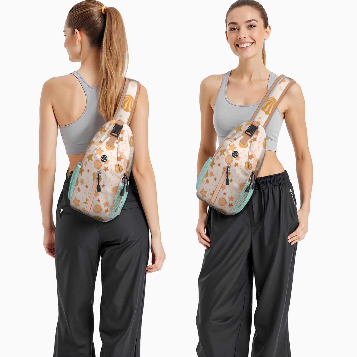 Chest Bag Crossbody Shoulder Bag Crossbody Shoulder BagCrossbody Sling Bag for Men Women Travelers Starfish