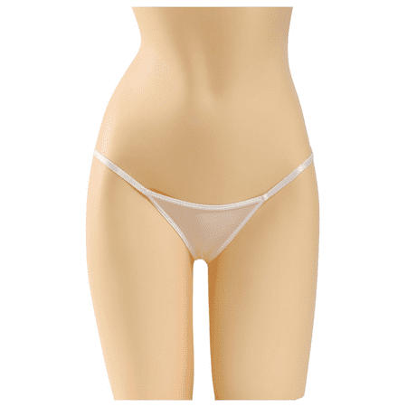 Fulorrnie Underwear for Women Seamless Thong No Show G String Panty Banded Waist Stretchable Panties  White  L