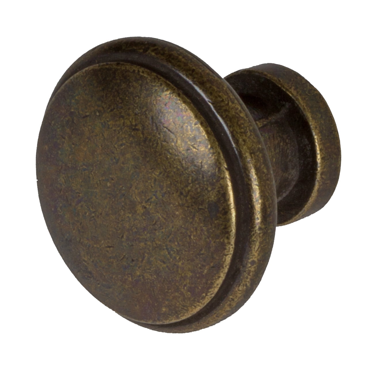 GlideRite 1.125 in. Round Ring Classic Cabinet Knob, Antique Brass