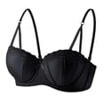 thumbnail image 2 of T Shirt Bra for Women Underwire Lace Trim Demi Cup Push Up Support Daily Comfort Women Bras, 2 of 6
