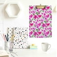 thumbnail image 4 of FMSHPON Watercolor Pink Flowers Clipboard Hardboard Wood Nursing Clip Board and Pull for Standard A4 Letter 13x9 inches, 4 of 7
