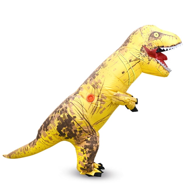 Traje inflable divertido de dinosaurio de Halloween Tyrannosaurus Rex Traje inflable de dinosaurio musculoso para montar