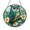 Acrylic 3.5 Inch, variant on Luminous Jade Forest Owl and Spring Flowers Round Suncatcher Art