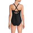 thumbnail image 2 of Lands' End Women's Long Torso Essential Tie Back Ruched One Piece Swimsuit, 2 of 6