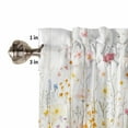 thumbnail image 5 of Vintage Flowers Curtain Valance for Windows/Kitchen/Living Room/Bedroom, Pink Blue Colorful Botanical Rod Pocket Window Treatment Short Drape Topper Small Tier Cafe Curtains Panel 54X18, 5 of 8