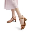 thumbnail image 5 of DREAM PAIRS Womens Heels Open Toe Ankle Strap Square Cute Wedding Party Sandal Comfort Dress Shoes Hera, 5 of 6