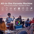 thumbnail image 3 of FanFun Karaoke Machine for Adult, Portable Bluetooth Speaker with 2 Microphones for Party, Pa System with Remote, 3 of 15