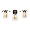 thumbnail image 5 of Teamson Home Heidi Dimmable 3-Light Bathroom Vanity Light, Black/Brass, 5 of 10