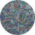 thumbnail image 2 of Addison Rugs Mayfield Premium Machine Washable Transitional Geometric Blue Round Rug, 8' x 8', 2 of 6