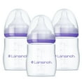 thumbnail image 1 of Lansinoh Anti-Colic Baby Bottles for Breastfeeding Babies, 160 ml (5 Ounces), 3 Count, Includes 3 Slow Flow Nipples, 1 of 9
