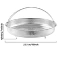 thumbnail image 5 of Cesta de vapor para cocinar al vapor albóndigas de verduras, lavadora de frutas, pasta de arroz, cesta de vapor de alimentos de acero inoxidable con pata base, 5 of 5