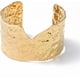 thumbnail image 1 of 1 Brazalete ancho abierto de acero inoxidable 304 para mujer, chapado en oro auténtico de 18 quilates., 1 of 3