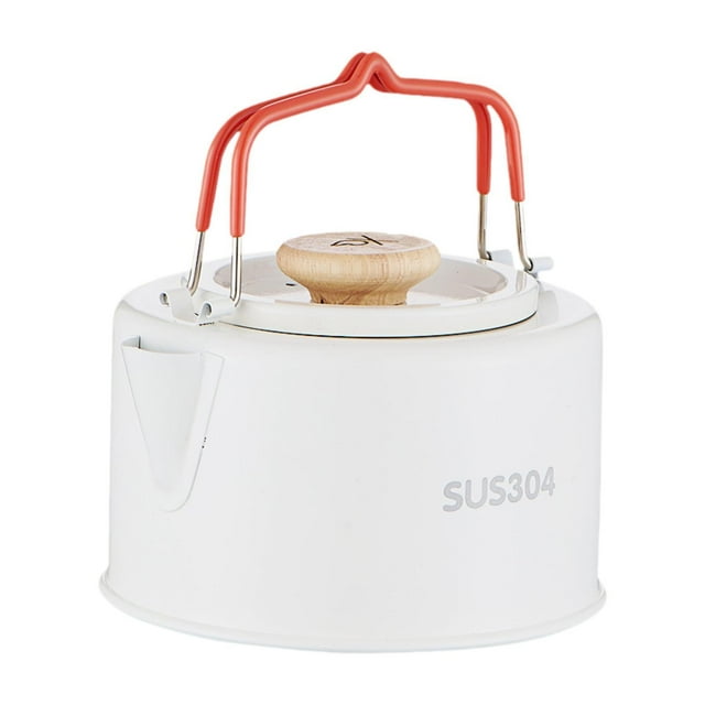 Camp Kettle Tea Kettle con utensilios de cocina ergonómicos 1.1 l tetera de té para para viajar escalando fogata mochilado senderismo