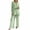 Green, variant on Busydd Lounge Sets for Women Trendy Ribbed Solid Color 2 Piece Sets for Women Casual Comfy Long Sleeve Button Up Shirts and Pants Loungewear Set L