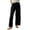 Black, variant on Womens Casual Pants Casual Elastic Waist Drawstring Wide Leg Comfortable Relaxed Fit with Large Pockets Women Slacks Wine M
