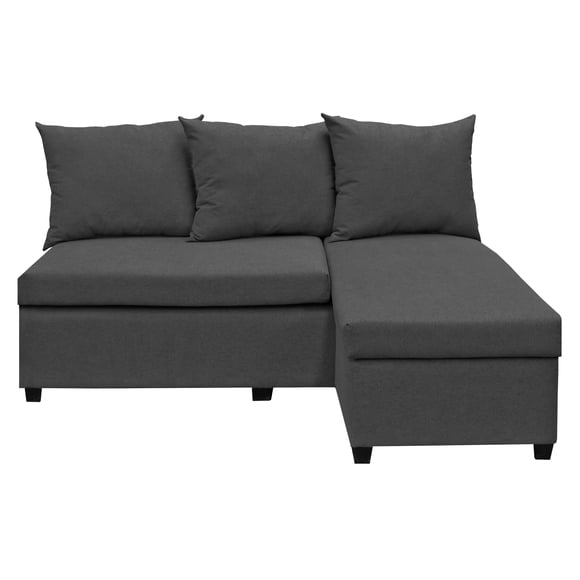 Sala Esquinera Modular El Bazar Store Tromso Gris Oxford 160x130 cm Lado Izquierdo ó Drecho Tela Lino nacional
